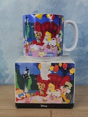 Disney Alice in Wonderland Tea Party Mug Vintage 90s